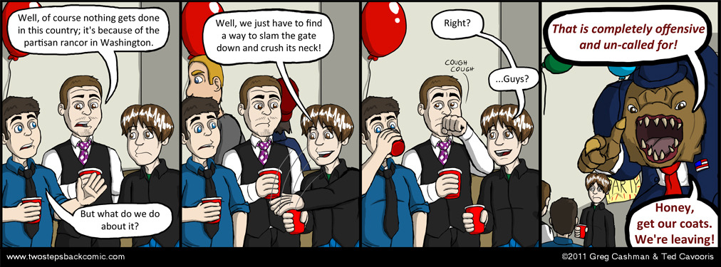 This is why you don't talk politics at parties This is why you don't talk politics at parties