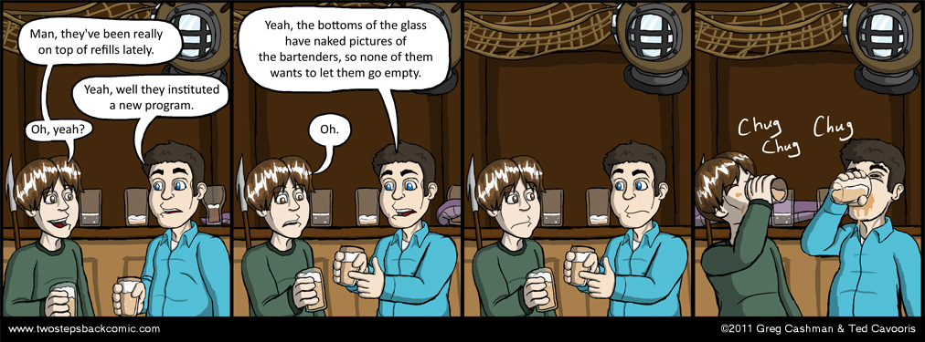Greg and Ted aren't clear on the bartenders' genders, but naked is naked Greg and Ted aren't clear on the bartenders' genders, but naked is naked