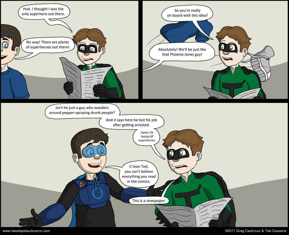 In Greg's defense, the article is opposite the comics page. In Greg's defense, the article is opposite the comics page.