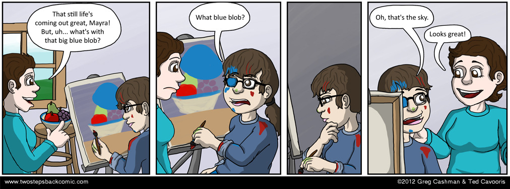 I don't know about those grapes or that apple, but that blue blob looks delicious!