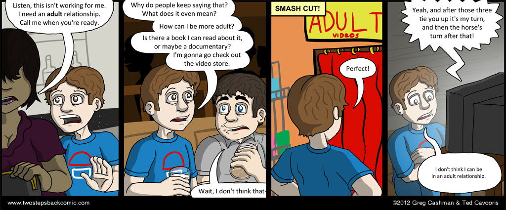 Ted asked the guy for the MOST adult movie they had Ted asked the guy for the MOST adult movie they had
