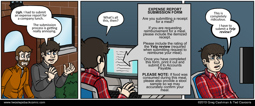 If the review is too bad, they get suspicious, but if it's too good they demand to know why you didn't go someplace a little less fancy If the review is too bad, they get suspicious, but if it's too good they demand to know why you didn't go someplace a little less fancy