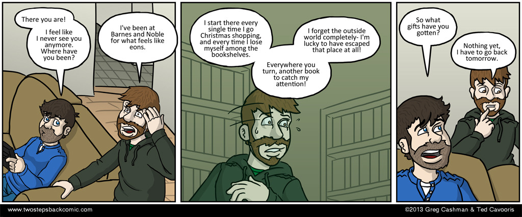 We probably shouldn't forget Ted's crippling fear of organized books.